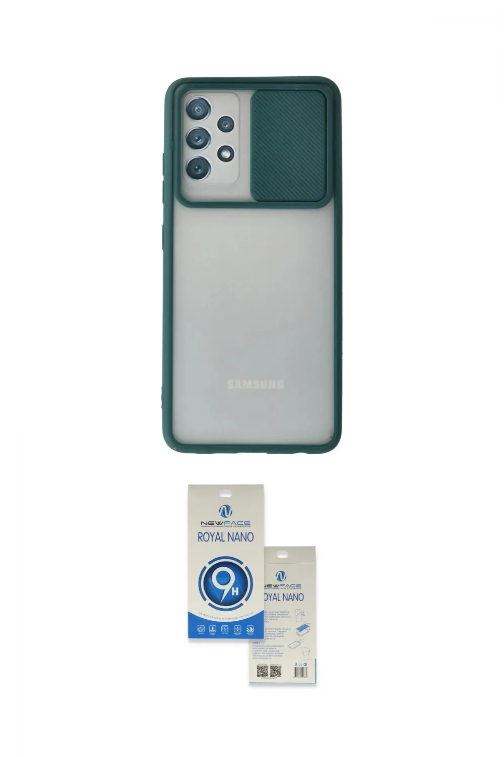 ieg™ Galaxy A72 Kılıf Vadi Çizgi - Şeffaf Royal Nano Ekran Koruyucu