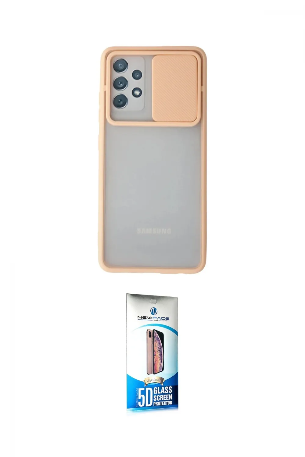 ieg™ Galaxy A72 Kılıf Vadi Çizgi - Siyah 5D Eko Cam Ekran Koruyucu