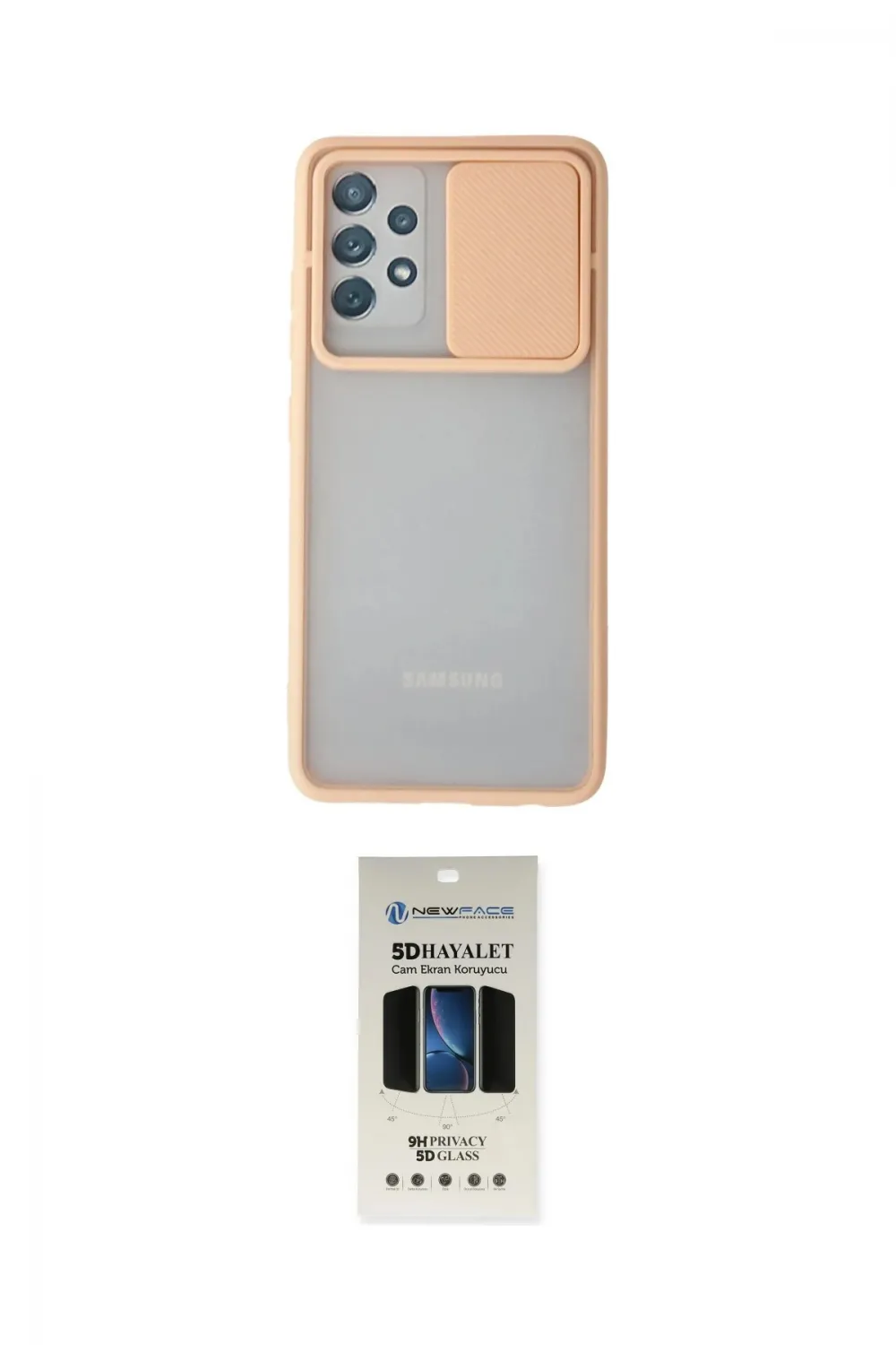 ieg™ Galaxy A72 Kılıf Vadi Çizgi - Siyah 5D Hayalet Cam Ekran Koruyucu