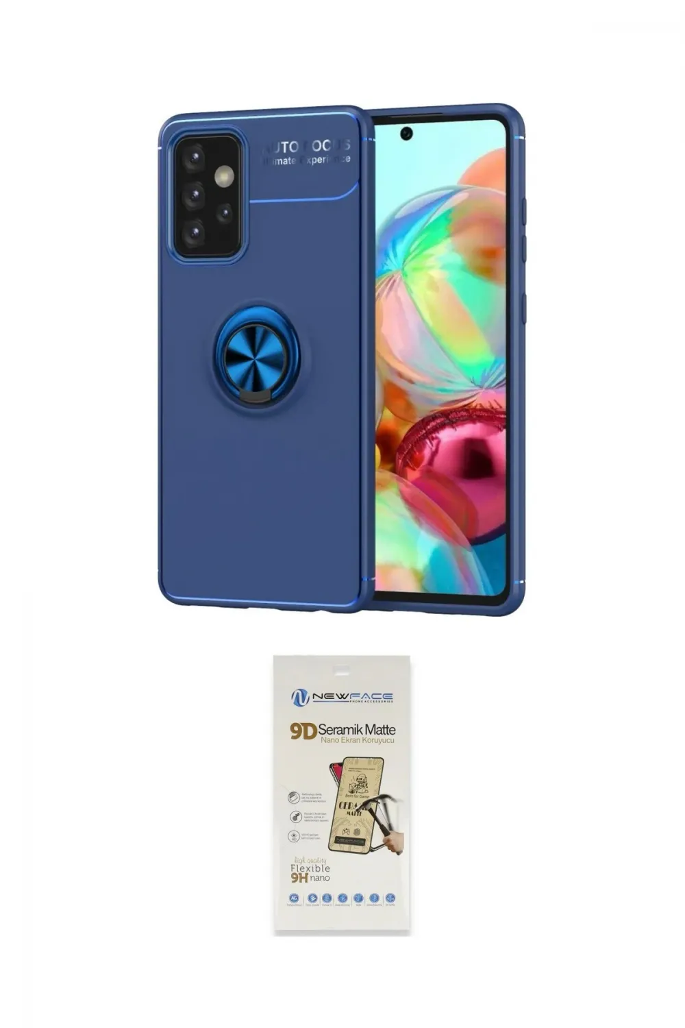 ieg™ Galaxy A72 Kılıf Yankı Form Prime - Siyah Mat Seramik Nano Ekran Koruyucu