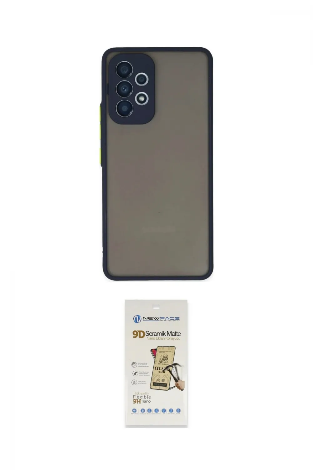 ieg™ Galaxy A73 5G Kılıf Ahenk Çizgi Serisi - Siyah Mat Seramik Nano Ekran Koruyucu