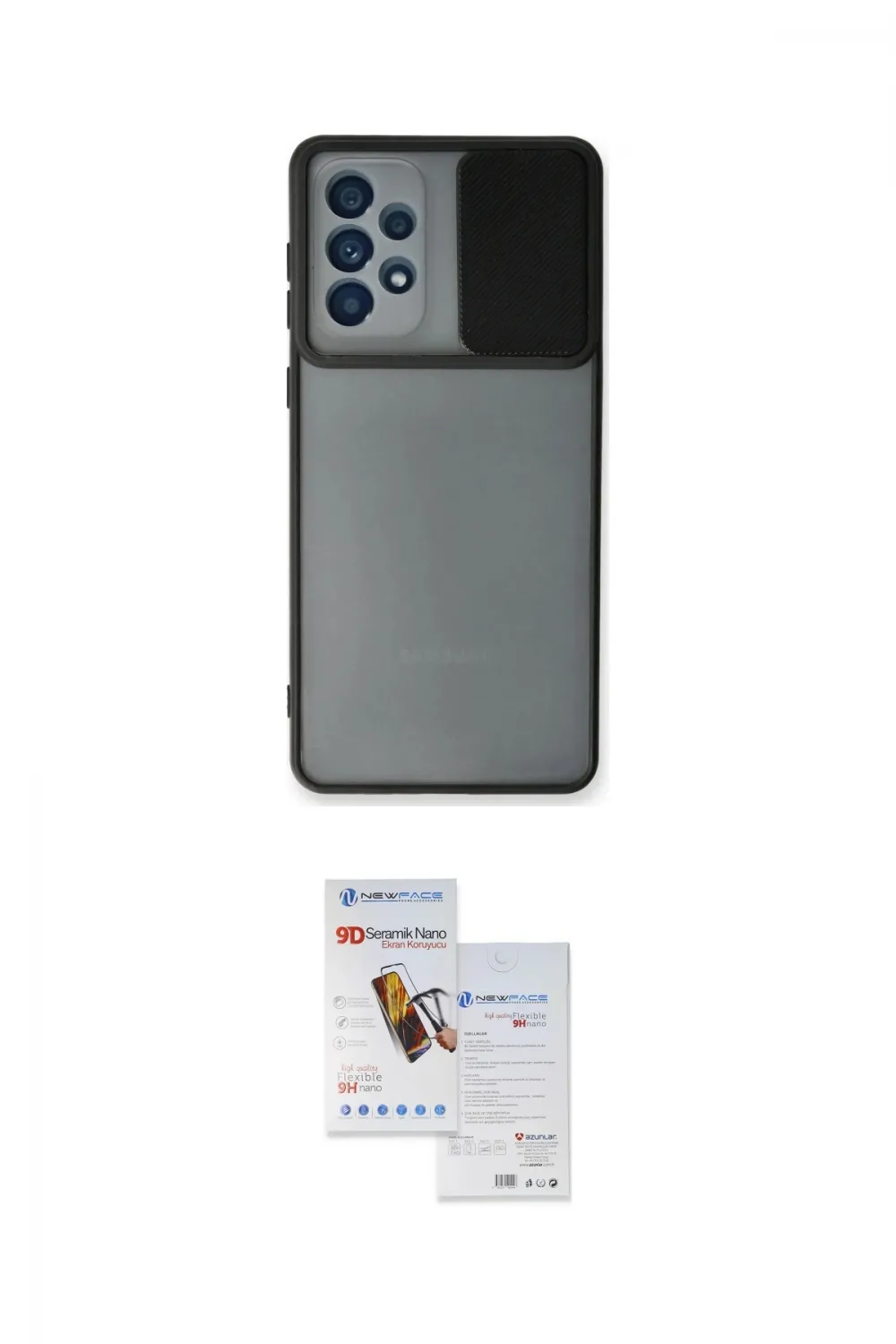 ieg™ Galaxy A73 5G Kılıf Vadi Çizgi - Siyah Seramik Nano Ekran Koruyucu