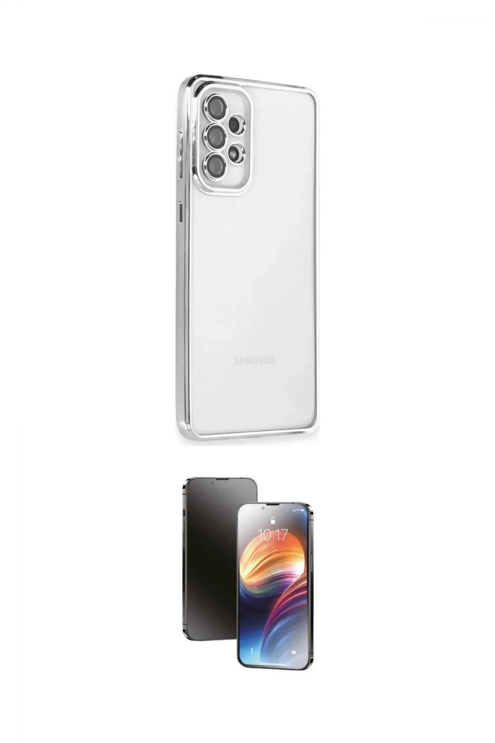 ieg™ Galaxy A73 5G Kılıf Vadi Minimal - Siyah 3D Antistatik Mat Seramik Nano Ekran Koruyucu
