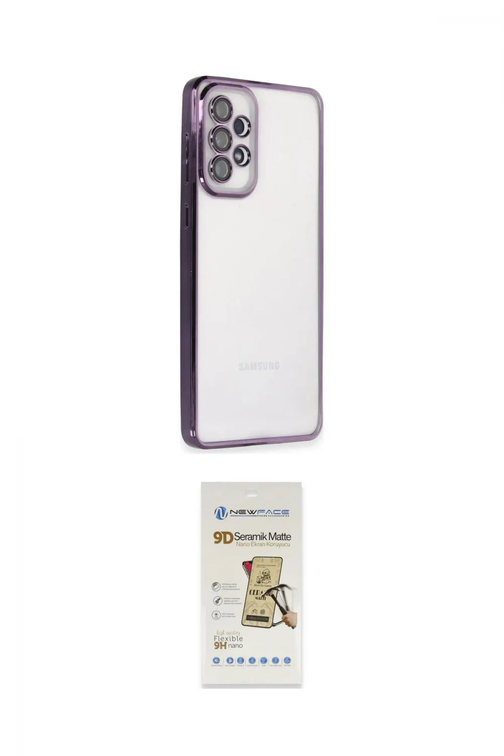 ieg™ Galaxy A73 5G Kılıf Vadi Minimal - Siyah Mat Seramik Nano Ekran Koruyucu