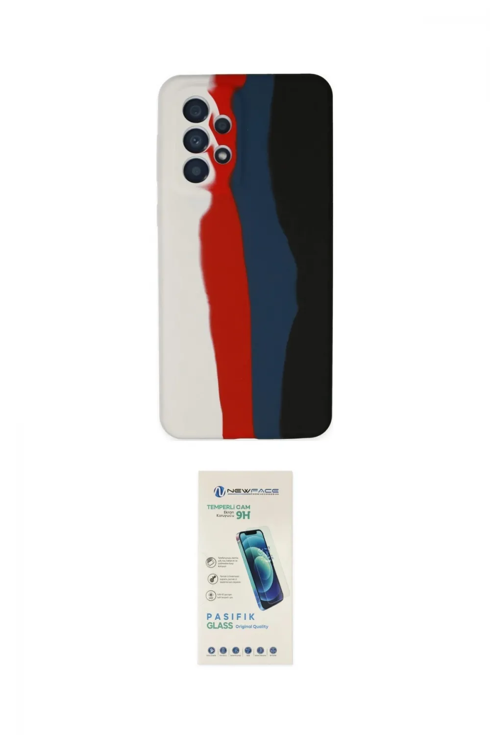 ieg™ Galaxy A73 5G Kılıf Yadigar Çizgi - Şeffaf Pasifik Cam Ekran Koruyucu