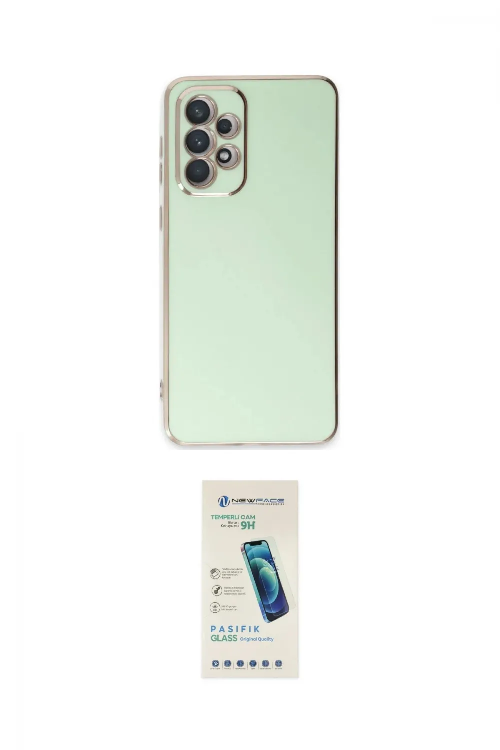 ieg™ Galaxy A73 5G Kılıf Yankı Serisi - Şeffaf Pasifik Cam Ekran Koruyucu