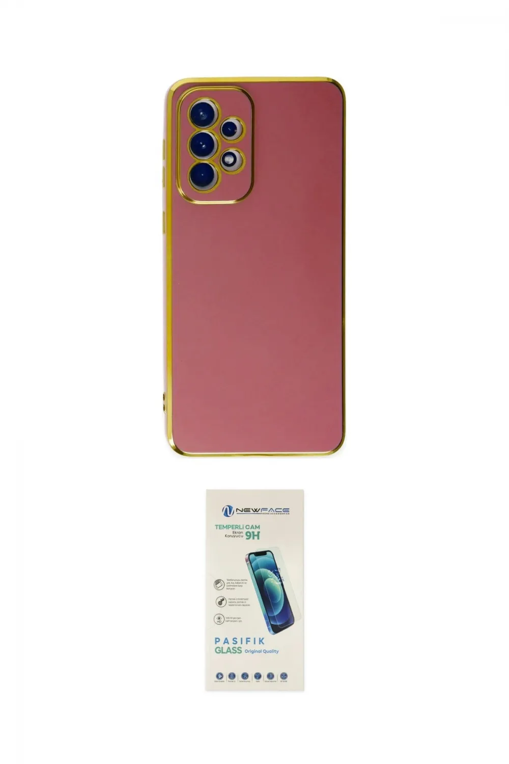 ieg™ Galaxy A73 5G Kılıf Yankı Serisi - Şeffaf Pasifik Cam Ekran Koruyucu