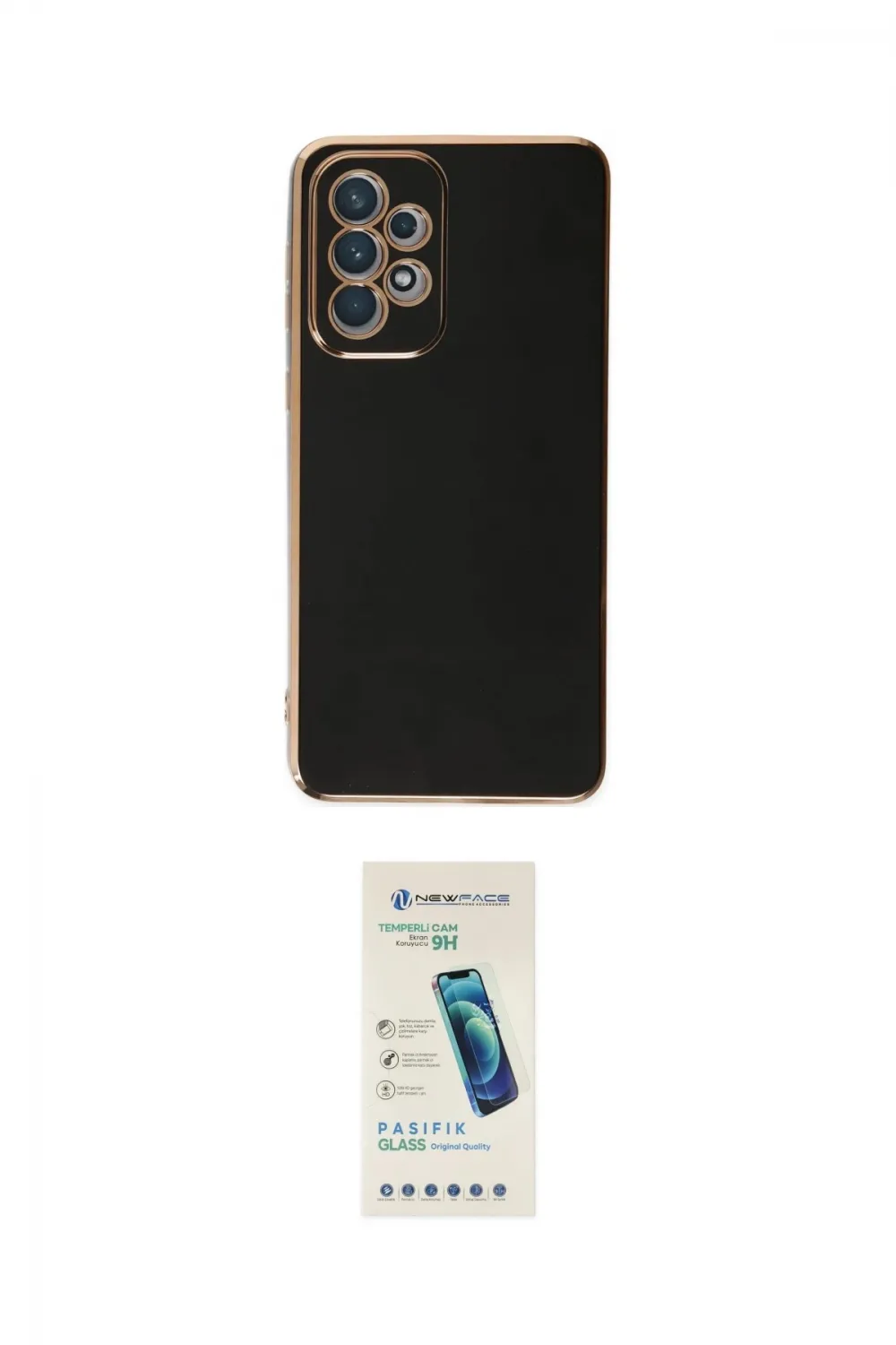 ieg™ Galaxy A73 5G Kılıf Yankı Serisi - Şeffaf Pasifik Cam Ekran Koruyucu