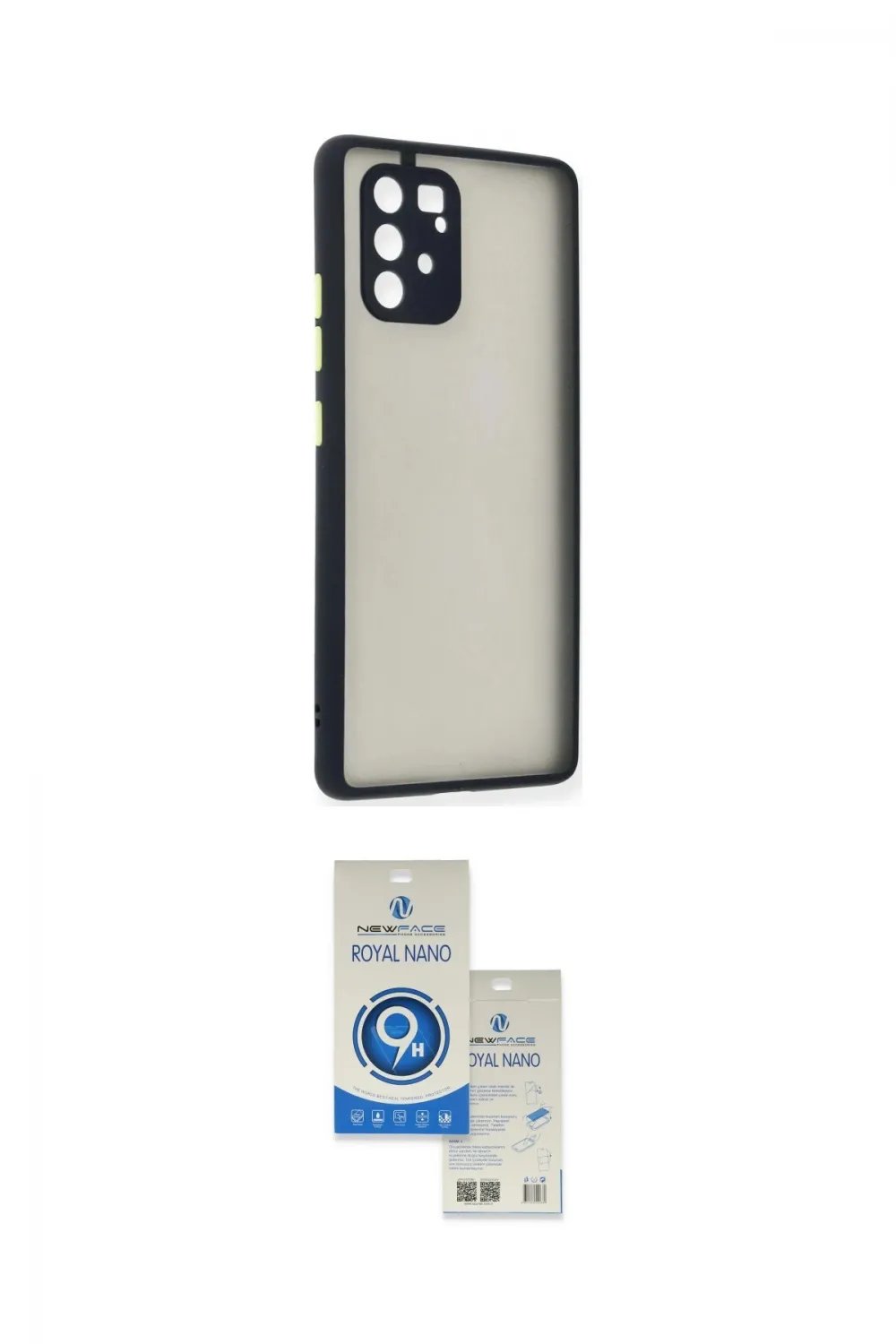 ieg™ Galaxy A91 / S10 Lite Kılıf Ahenk Çizgi Serisi - Şeffaf Royal Nano Ekran Koruyucu