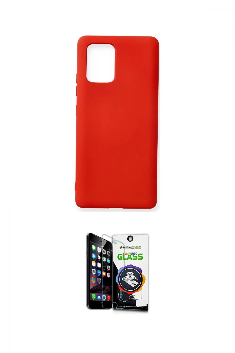 ieg™ Galaxy A91 / S10 Lite Kılıf Ahenk Serisi - Şeffaf Temperli Cam Ekran Koruyucu