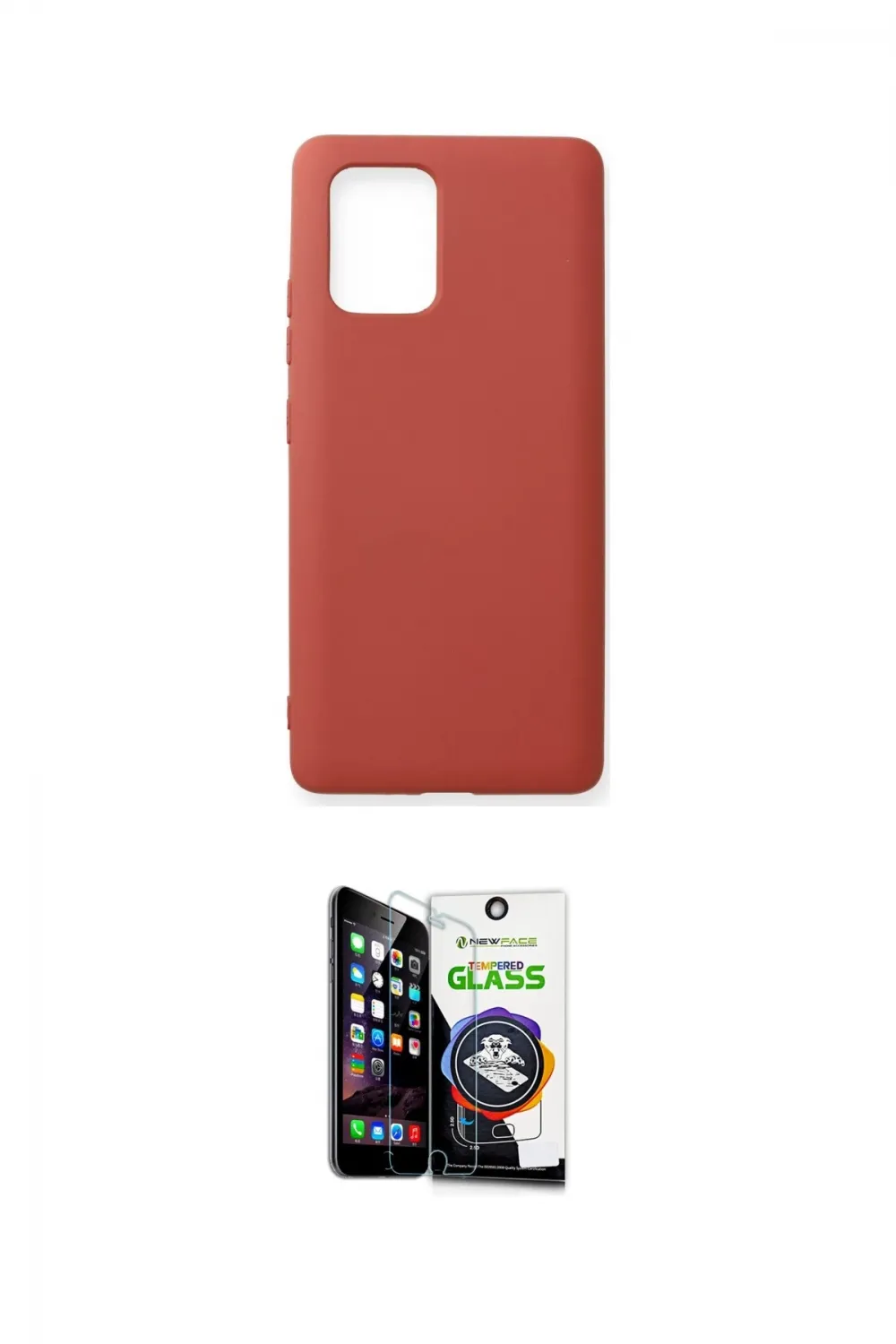 ieg™ Galaxy A91 / S10 Lite Kılıf Ahenk Serisi - Şeffaf Temperli Cam Ekran Koruyucu