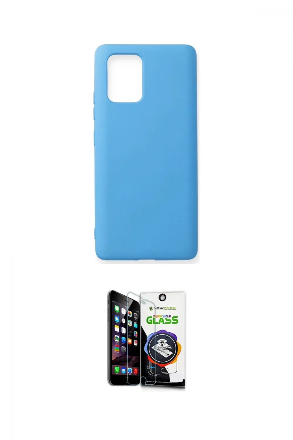 ieg™ Galaxy A91 / S10 Lite Kılıf Ahenk Serisi - Şeffaf Temperli Cam Ekran Koruyucu