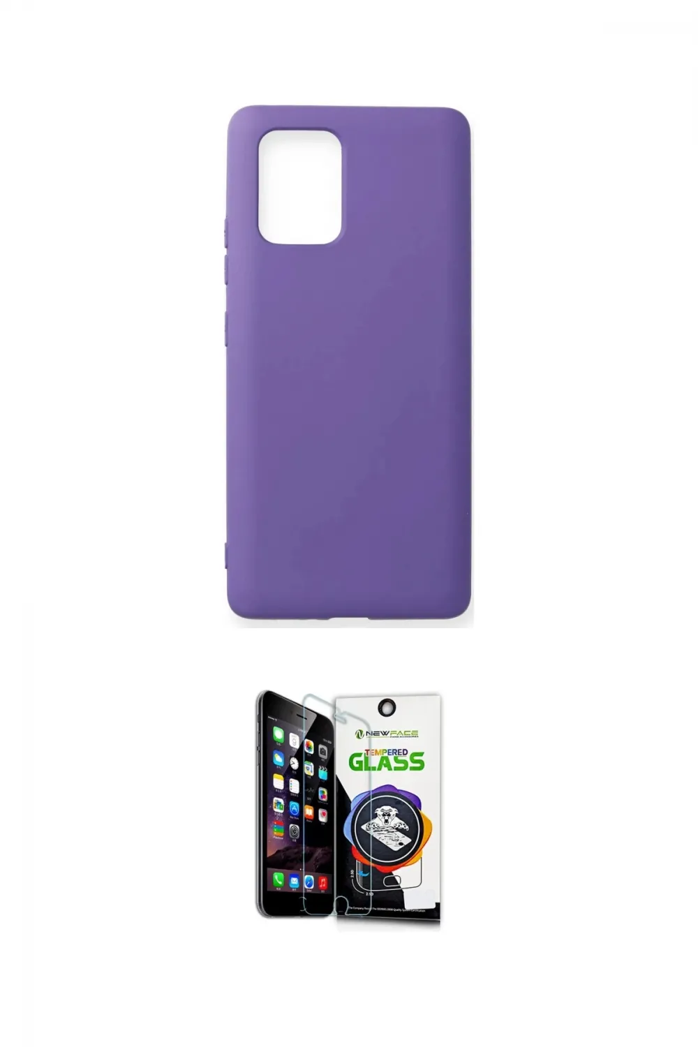 ieg™ Galaxy A91 / S10 Lite Kılıf Ahenk Serisi - Şeffaf Temperli Cam Ekran Koruyucu