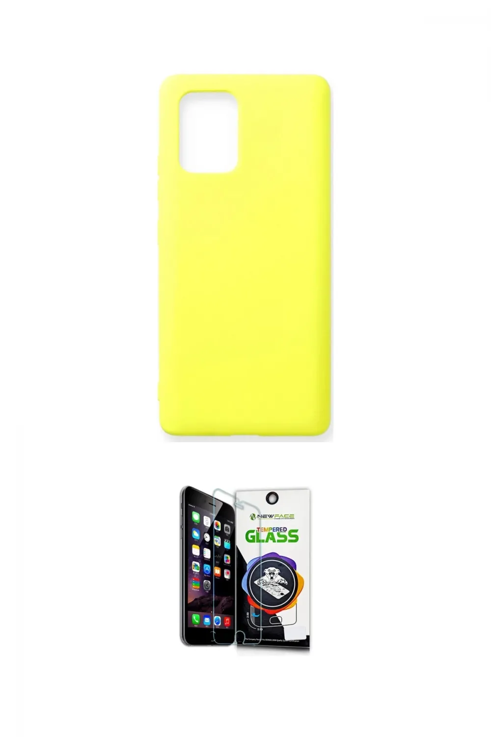 ieg™ Galaxy A91 / S10 Lite Kılıf Ahenk Serisi - Şeffaf Temperli Cam Ekran Koruyucu