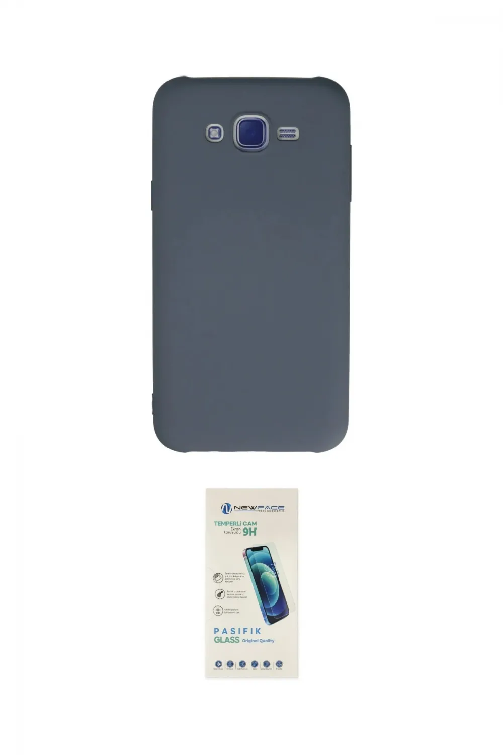 ieg™ Galaxy J7 Kılıf Ahenk Serisi - Şeffaf Pasifik Cam Ekran Koruyucu