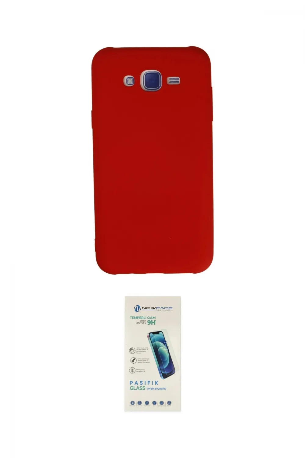 ieg™ Galaxy J7 Kılıf Ahenk Serisi - Şeffaf Pasifik Cam Ekran Koruyucu
