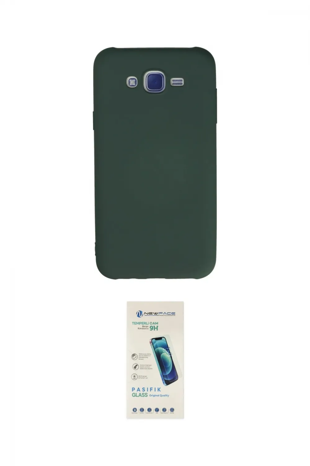 ieg™ Galaxy J7 Kılıf Ahenk Serisi - Şeffaf Pasifik Cam Ekran Koruyucu