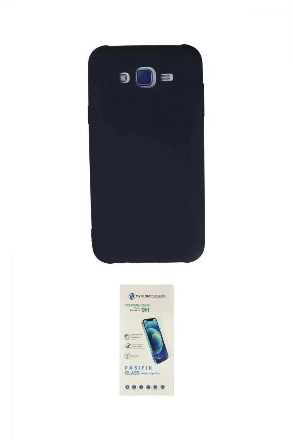 ieg™ Galaxy J7 Kılıf Ahenk Serisi - Şeffaf Pasifik Cam Ekran Koruyucu