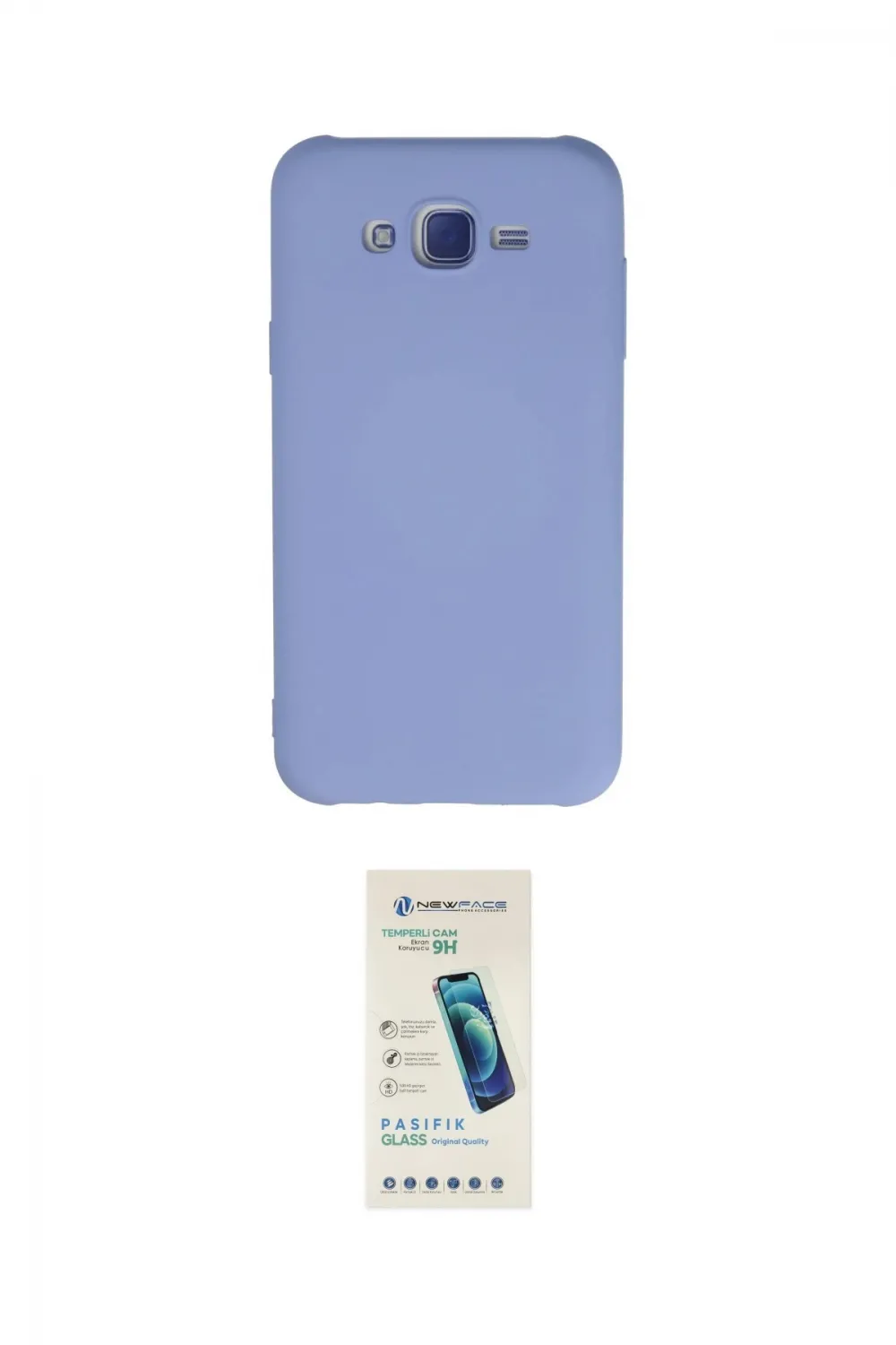 ieg™ Galaxy J7 Kılıf Ahenk Serisi - Şeffaf Pasifik Cam Ekran Koruyucu