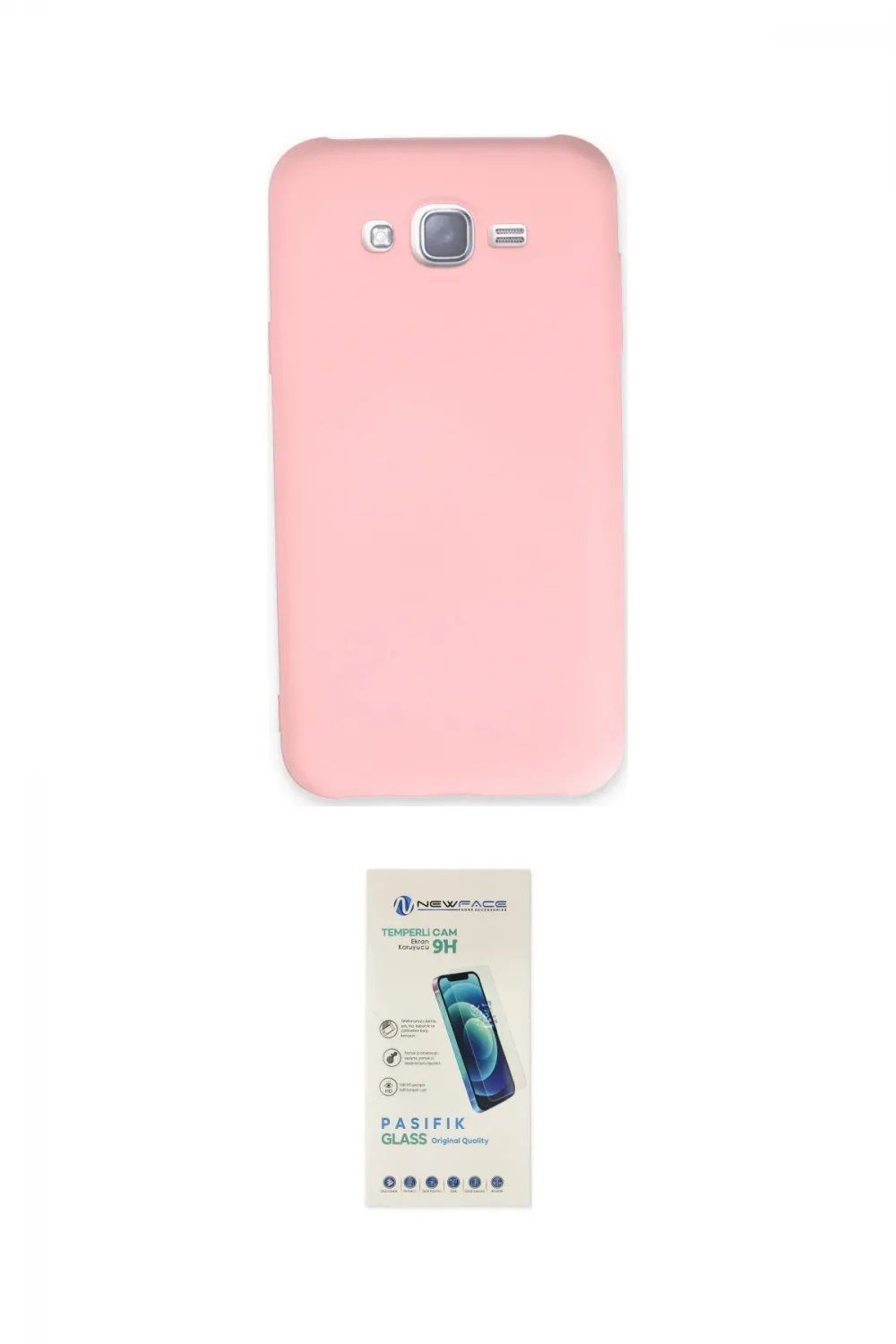 ieg™ Galaxy J7 Kılıf Ahenk Serisi - Şeffaf Pasifik Cam Ekran Koruyucu
