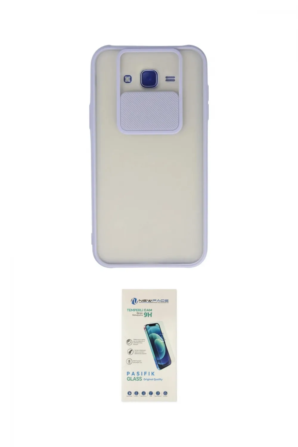 ieg™ Galaxy J7 Kılıf Vadi Çizgi - Şeffaf Pasifik Cam Ekran Koruyucu