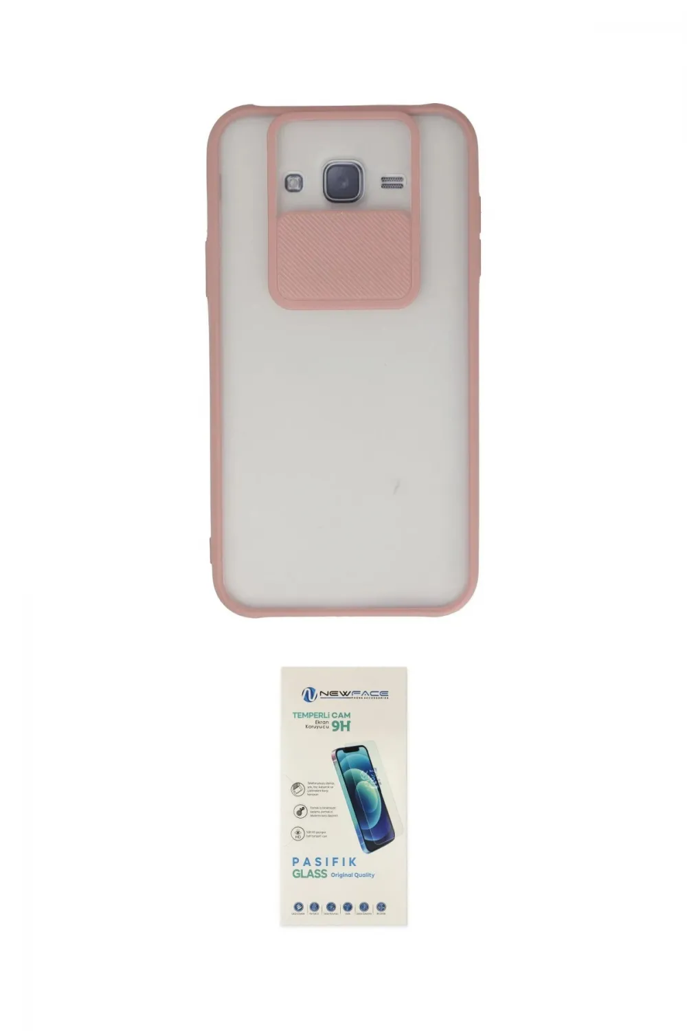 ieg™ Galaxy J7 Kılıf Vadi Çizgi - Şeffaf Pasifik Cam Ekran Koruyucu