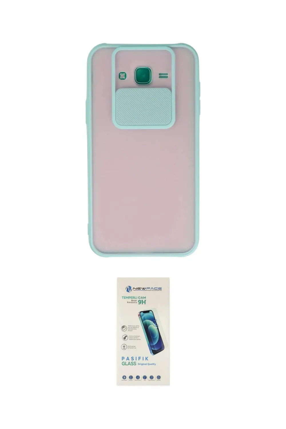 ieg™ Galaxy J7 Kılıf Vadi Çizgi - Şeffaf Pasifik Cam Ekran Koruyucu
