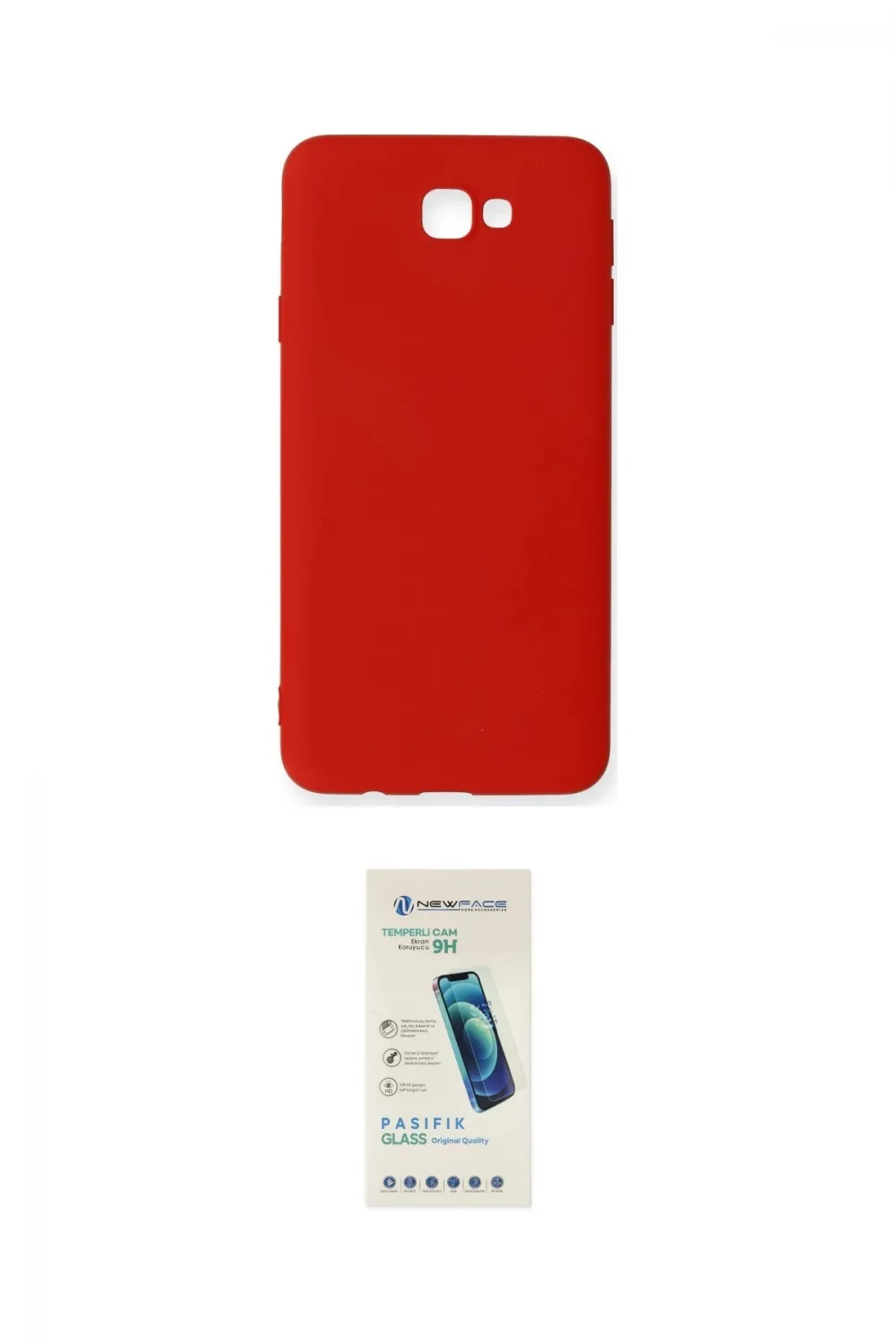 ieg™ Galaxy J7 Prime Kılıf Ahenk Serisi - Şeffaf Pasifik Cam Ekran Koruyucu