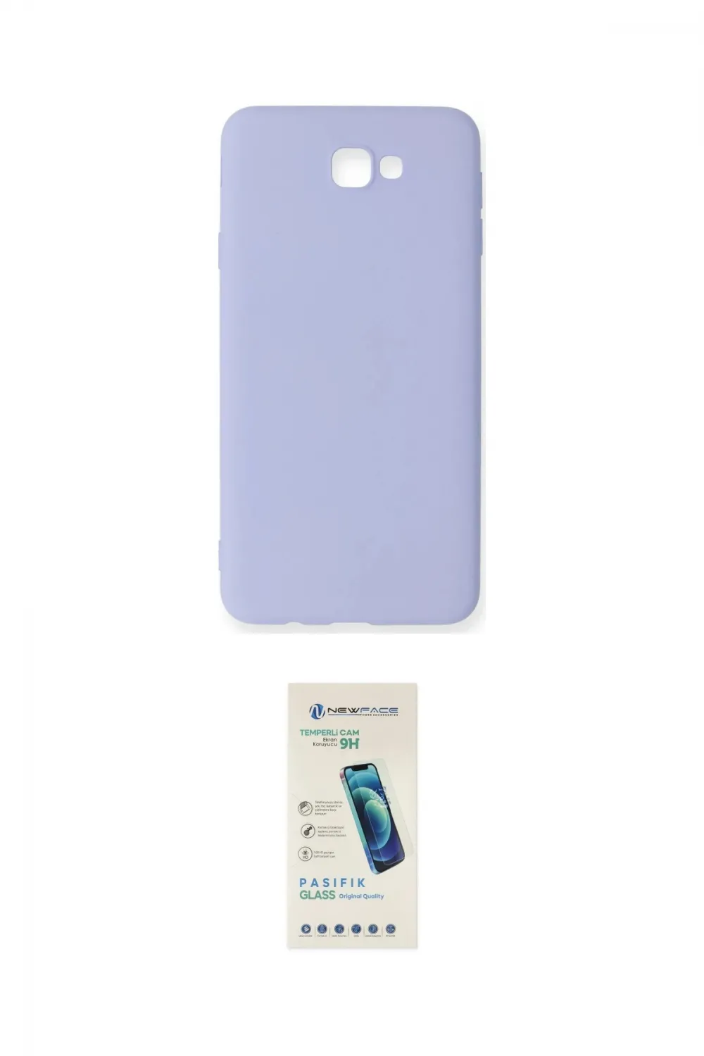 ieg™ Galaxy J7 Prime Kılıf Ahenk Serisi - Şeffaf Pasifik Cam Ekran Koruyucu
