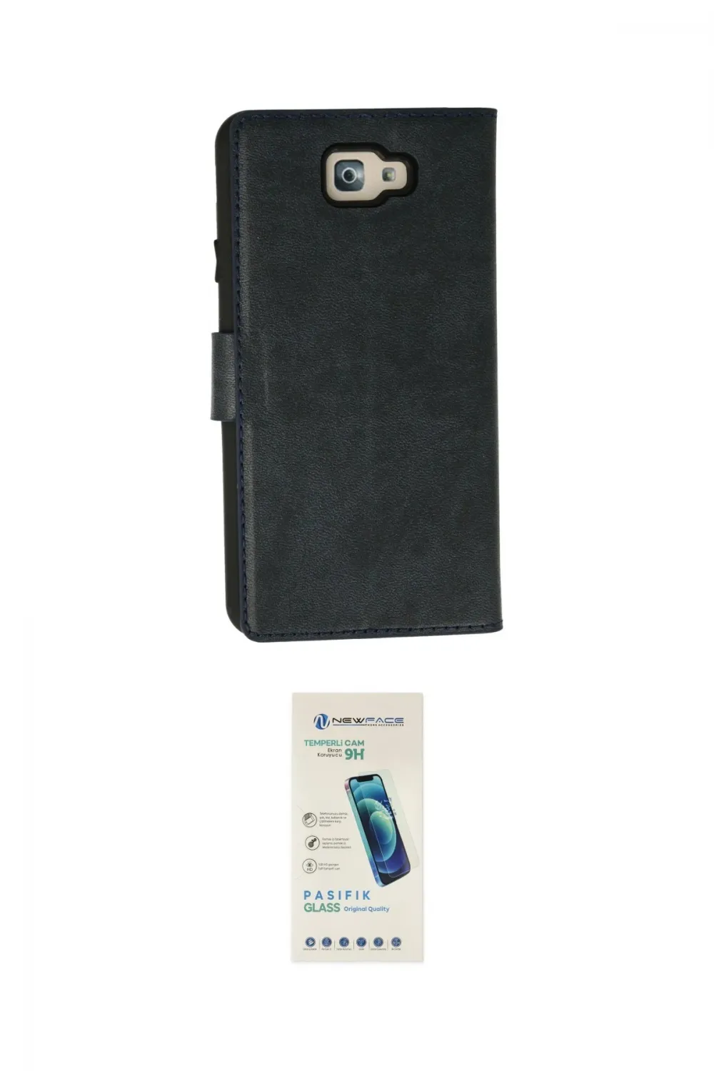 ieg™ Galaxy J7 Prime Kılıf Siluet Işık Serisi - Şeffaf Pasifik Cam Ekran Koruyucu