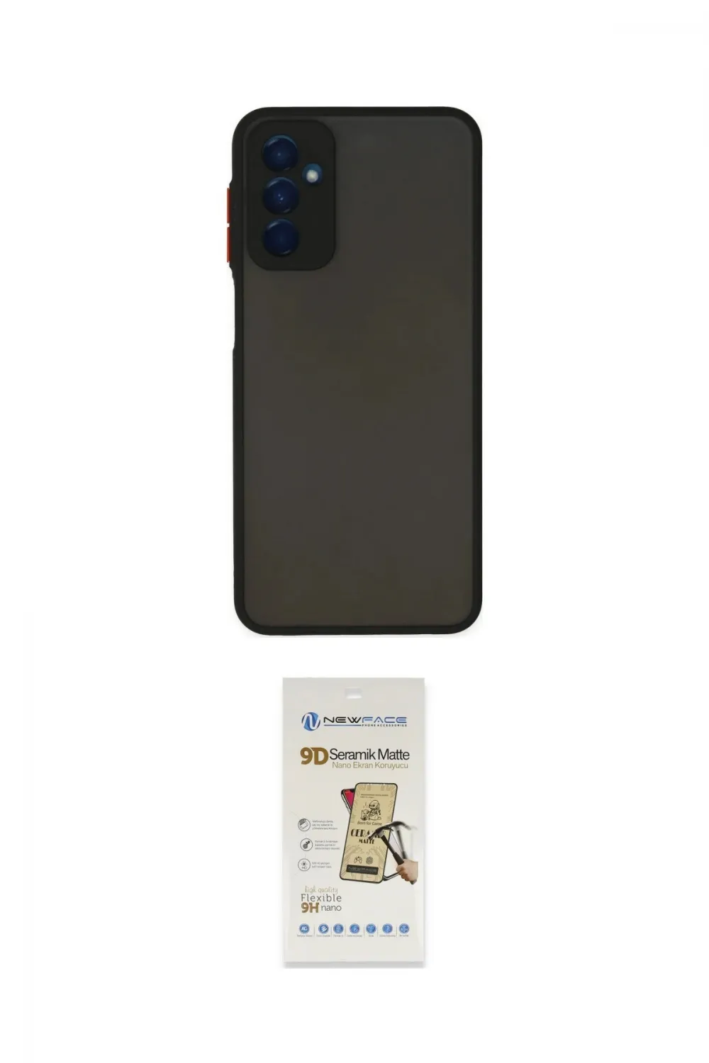 ieg™ Galaxy M13 Kılıf Ahenk Çizgi Serisi - Siyah Mat Seramik Nano Ekran Koruyucu