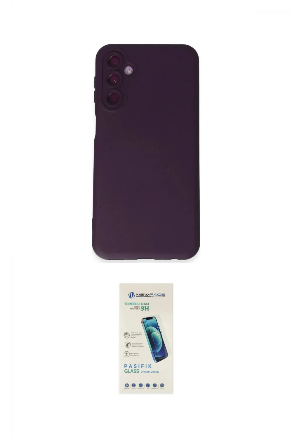 ieg™ Galaxy M14 5G Kılıf Ahenk Serisi - Şeffaf Pasifik Cam Ekran Koruyucu