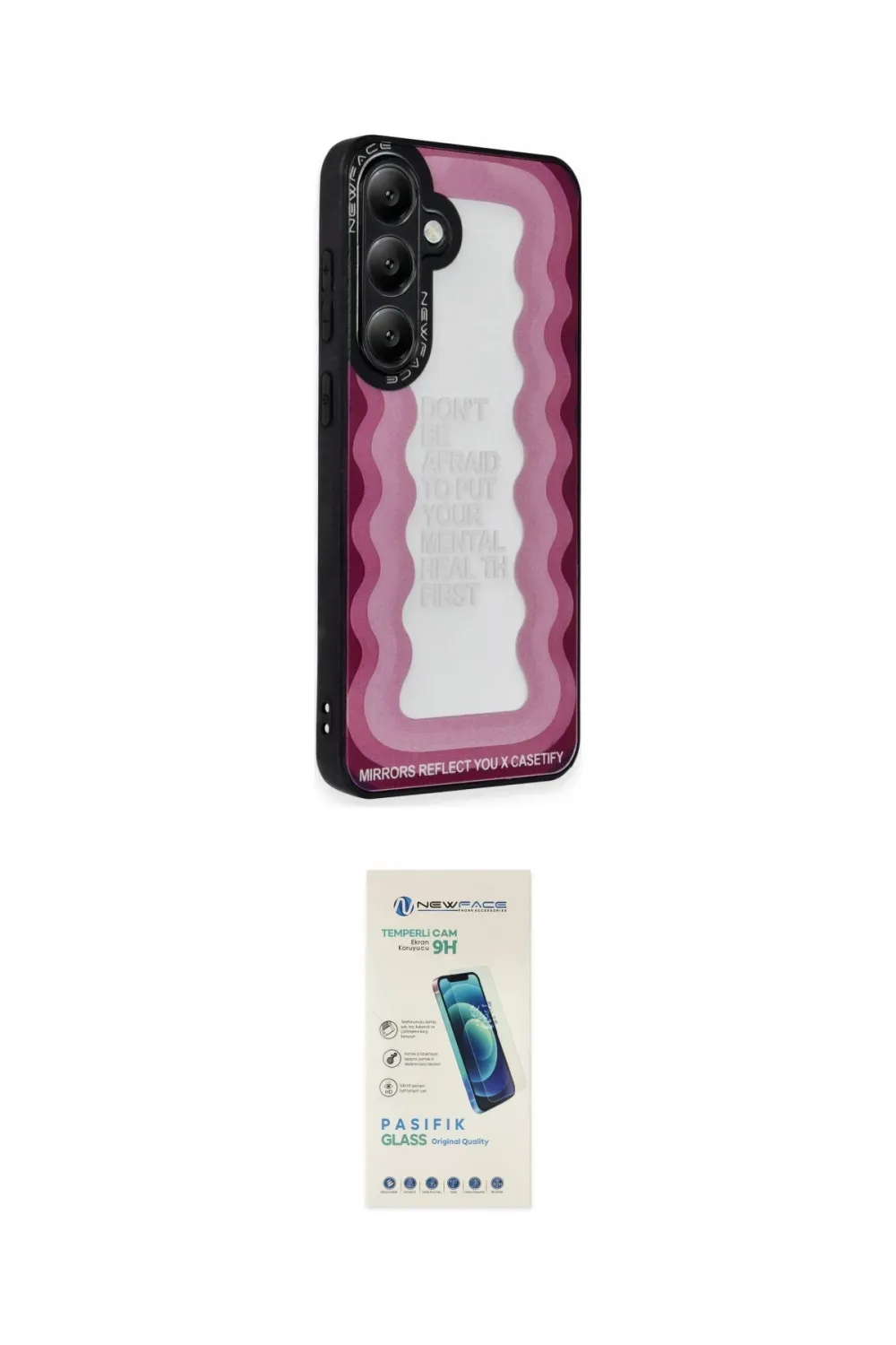 ieg™ Galaxy M14 5G Kılıf Odak Klasik Serisi - Şeffaf Pasifik Cam Ekran Koruyucu