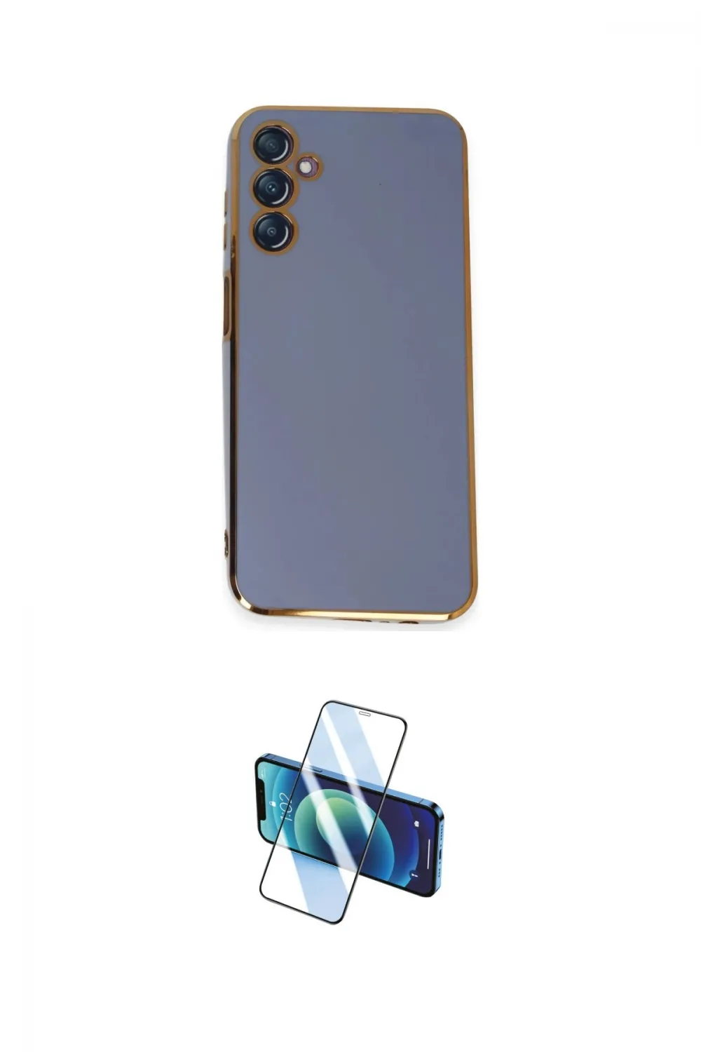 ieg™ Galaxy M14 5G Kılıf Yankı Serisi - Siyah 3D Antistatik Cam Ekran Koruyucu