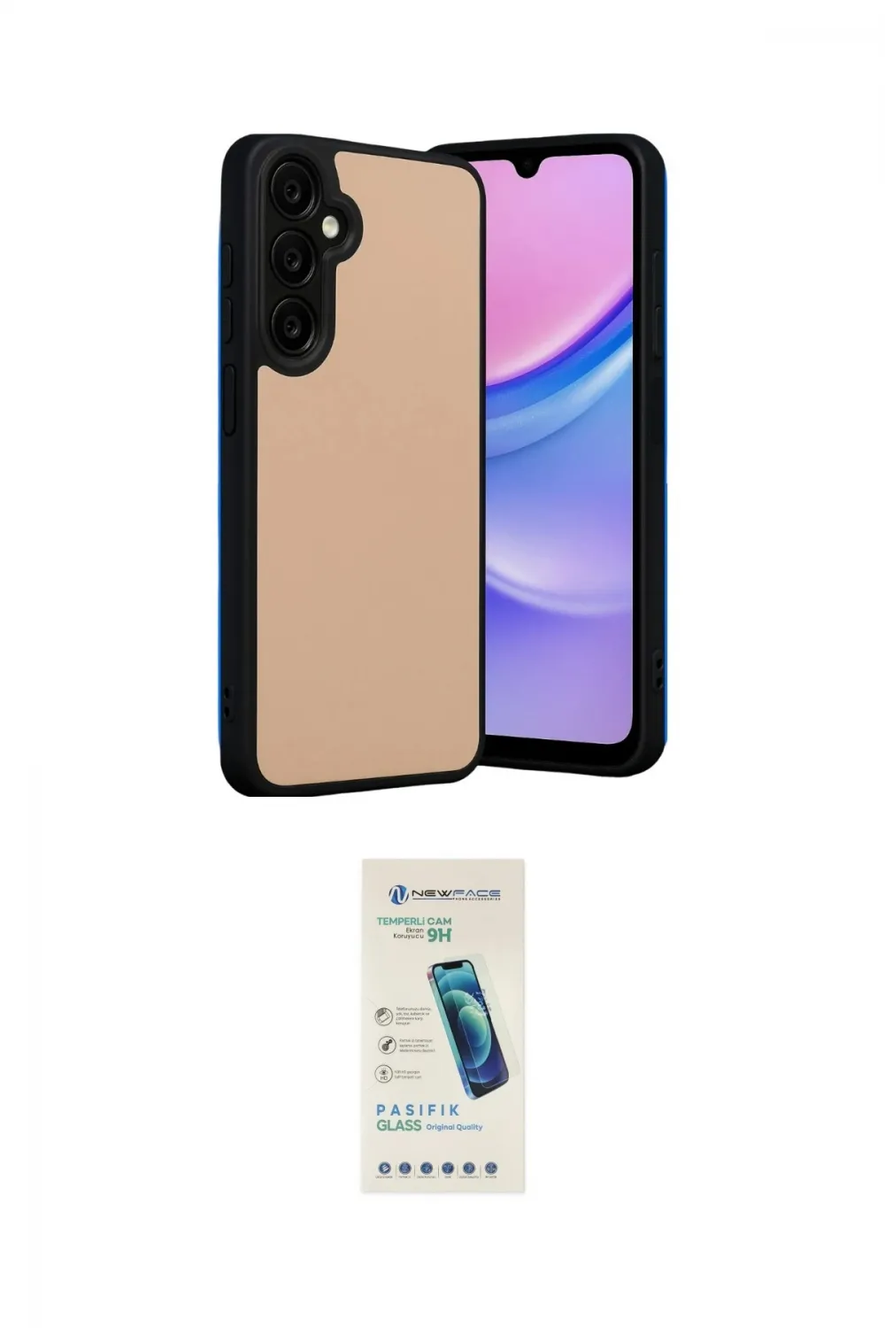 ieg™ Galaxy M15 Kılıf Kıvılcım Işık Serisi - Şeffaf Pasifik Cam Ekran Koruyucu