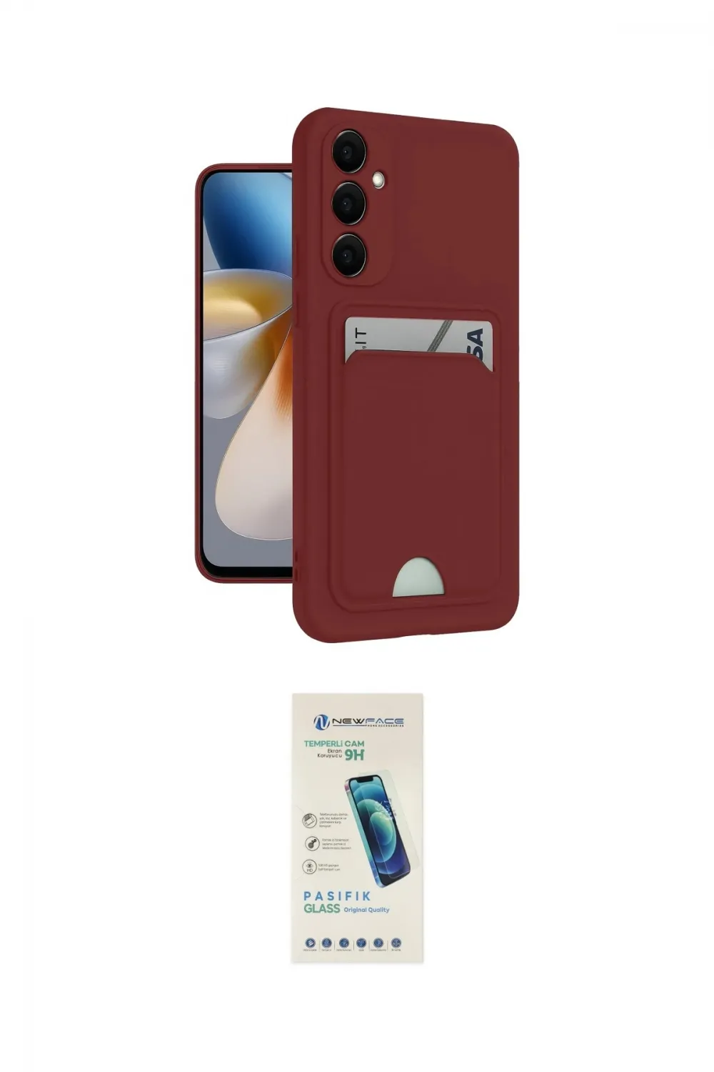 ieg™ Galaxy M15 Kılıf Vadi Çizgi Prime - Şeffaf Pasifik Cam Ekran Koruyucu