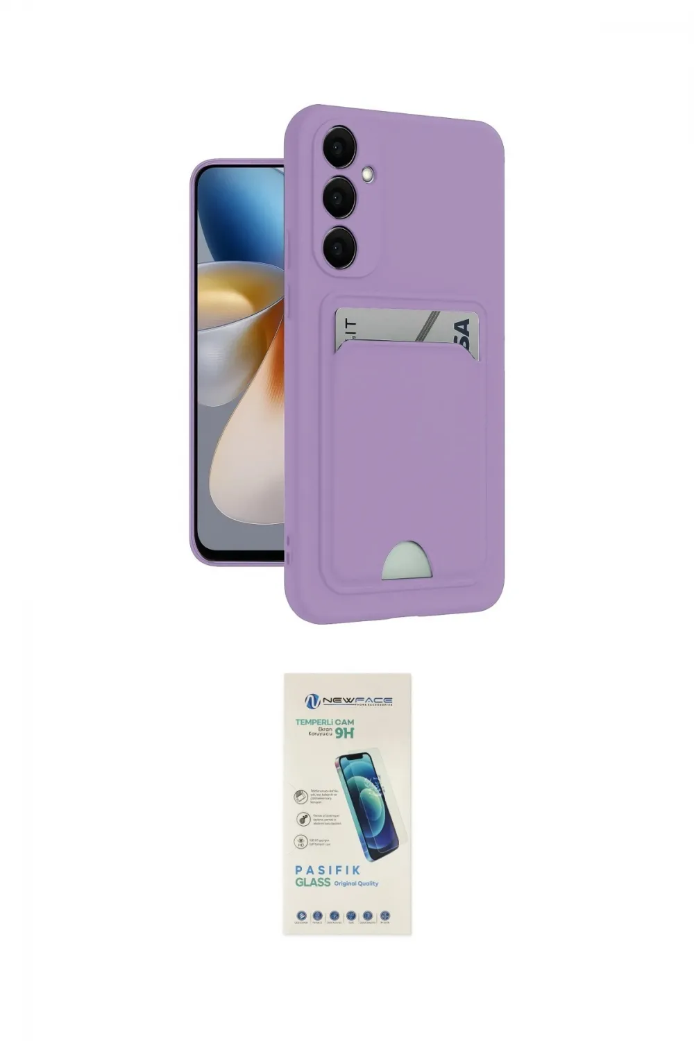 ieg™ Galaxy M15 Kılıf Vadi Çizgi Prime - Şeffaf Pasifik Cam Ekran Koruyucu