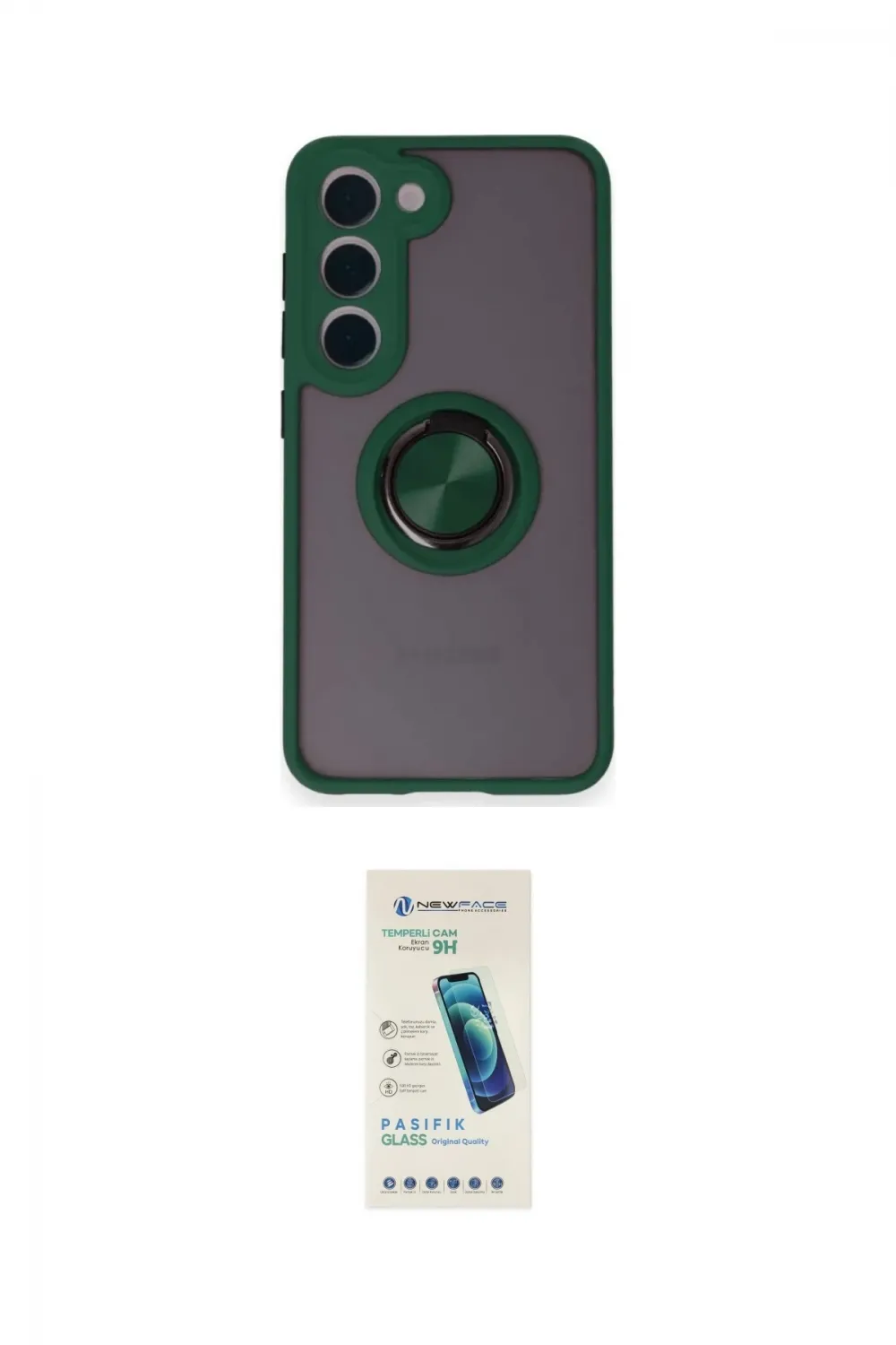ieg™ Galaxy M15 Kılıf Yörünge Çizgi - Şeffaf Pasifik Cam Ekran Koruyucu