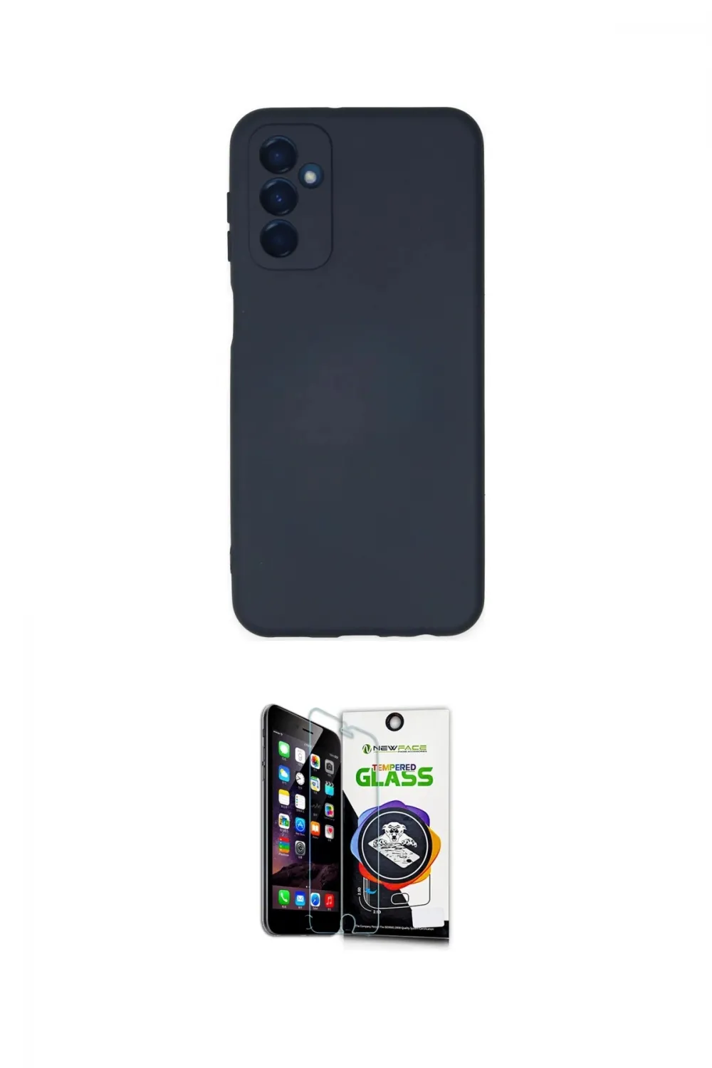 ieg™ Galaxy M23 Kılıf Ahenk Serisi - Şeffaf Temperli Cam Ekran Koruyucu