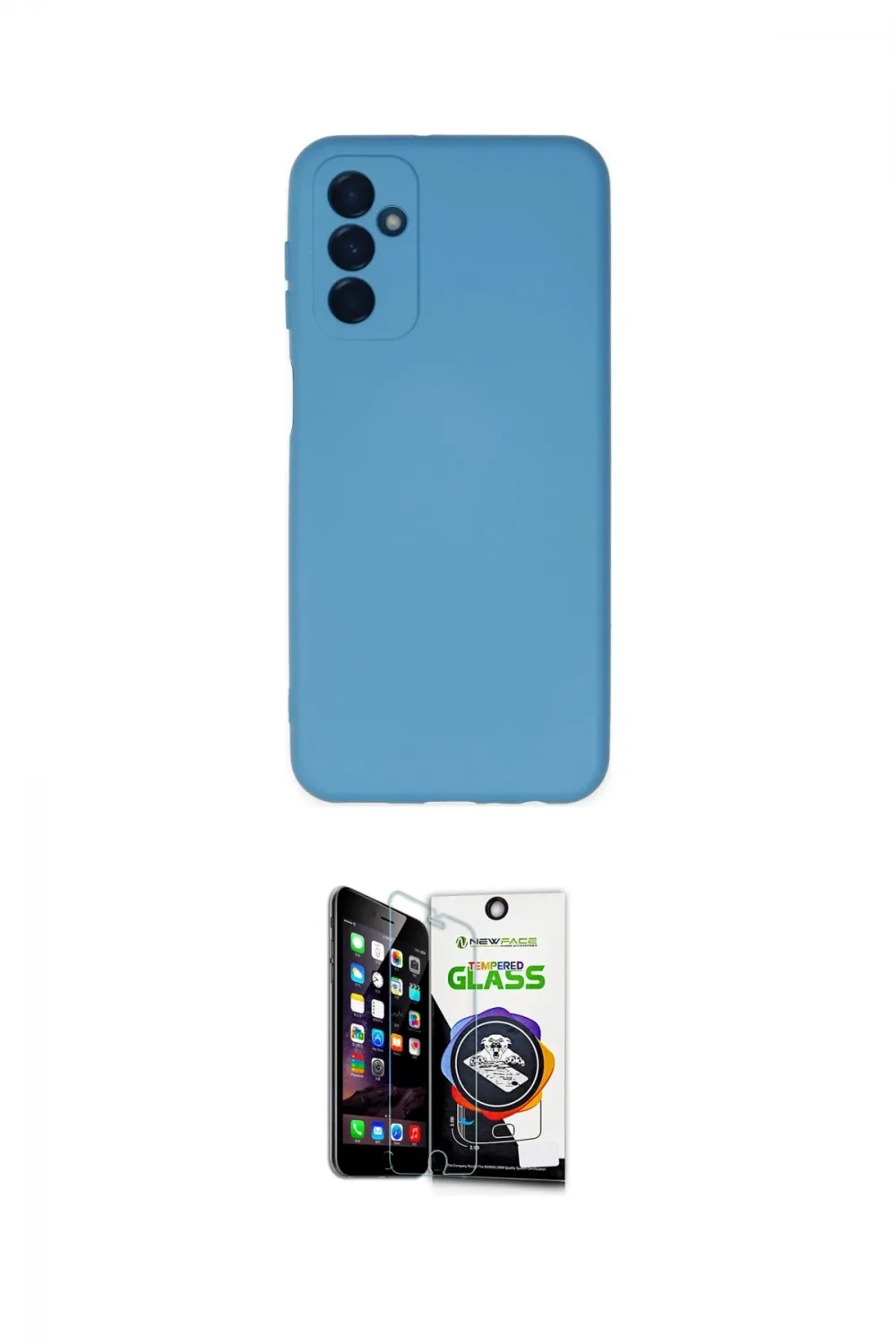 ieg™ Galaxy M23 Kılıf Ahenk Serisi - Şeffaf Temperli Cam Ekran Koruyucu