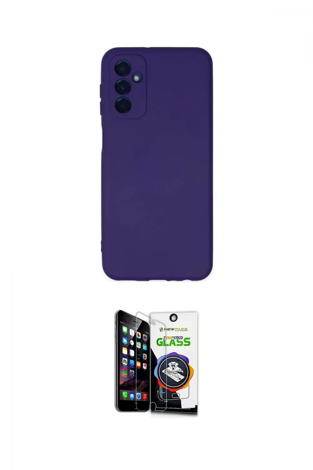 ieg™ Galaxy M23 Kılıf Ahenk Serisi - Şeffaf Temperli Cam Ekran Koruyucu