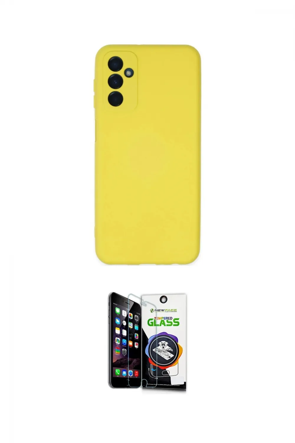 ieg™ Galaxy M23 Kılıf Ahenk Serisi - Şeffaf Temperli Cam Ekran Koruyucu