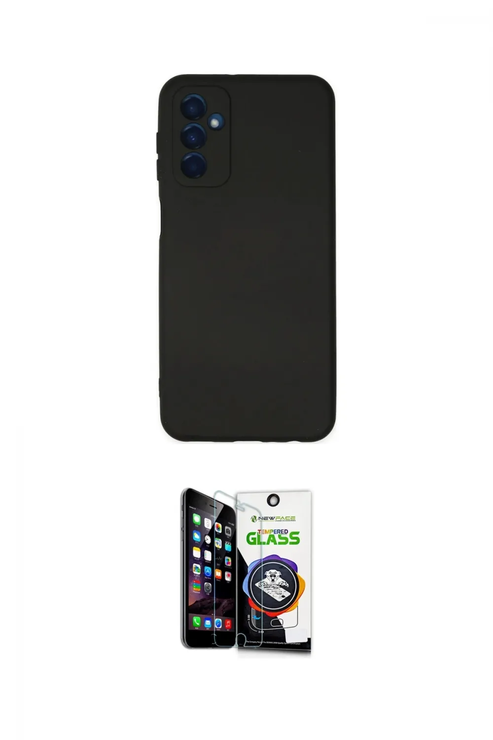 ieg™ Galaxy M23 Kılıf Ahenk Serisi - Şeffaf Temperli Cam Ekran Koruyucu