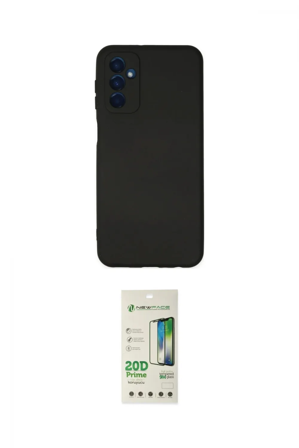 ieg™ Galaxy M23 Kılıf Ahenk Serisi - Siyah 20D Premium Cam Ekran Koruyucu