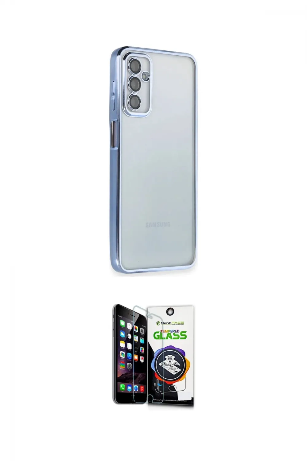 ieg™ Galaxy M23 Kılıf Vadi Minimal - Şeffaf Temperli Cam Ekran Koruyucu