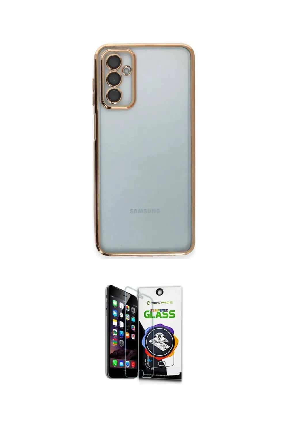 ieg™ Galaxy M23 Kılıf Vadi Minimal - Şeffaf Temperli Cam Ekran Koruyucu