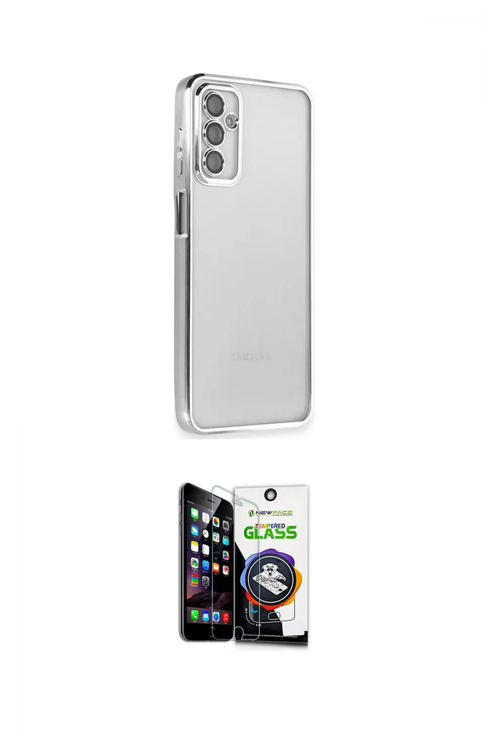 ieg™ Galaxy M23 Kılıf Vadi Minimal - Şeffaf Temperli Cam Ekran Koruyucu
