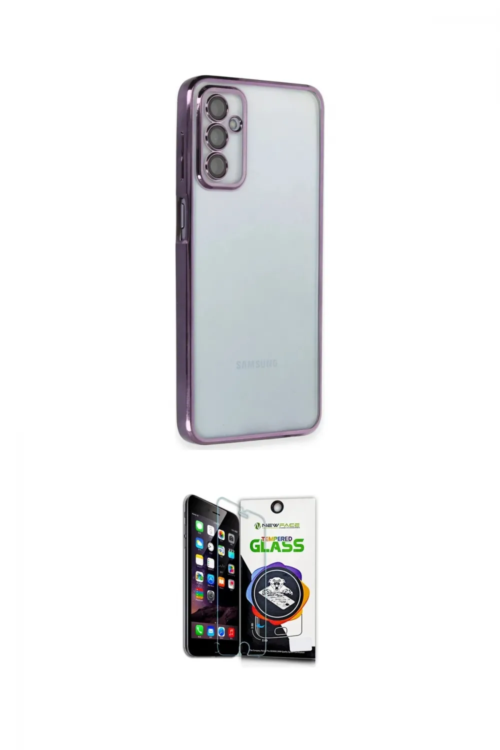 ieg™ Galaxy M23 Kılıf Vadi Minimal - Şeffaf Temperli Cam Ekran Koruyucu