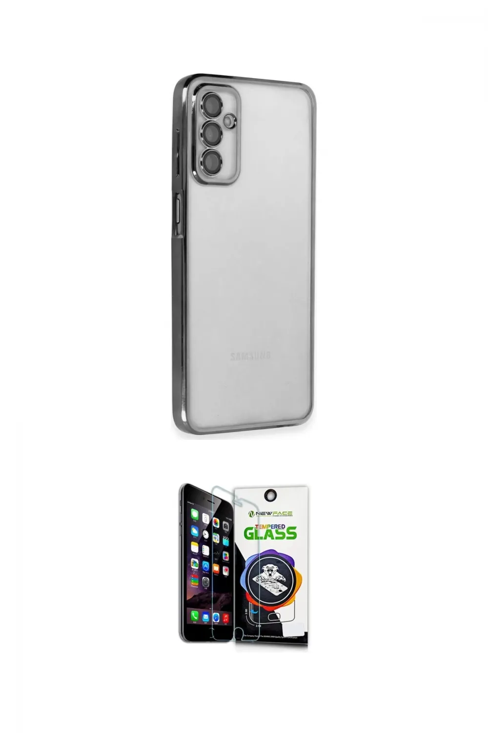 ieg™ Galaxy M23 Kılıf Vadi Minimal - Şeffaf Temperli Cam Ekran Koruyucu