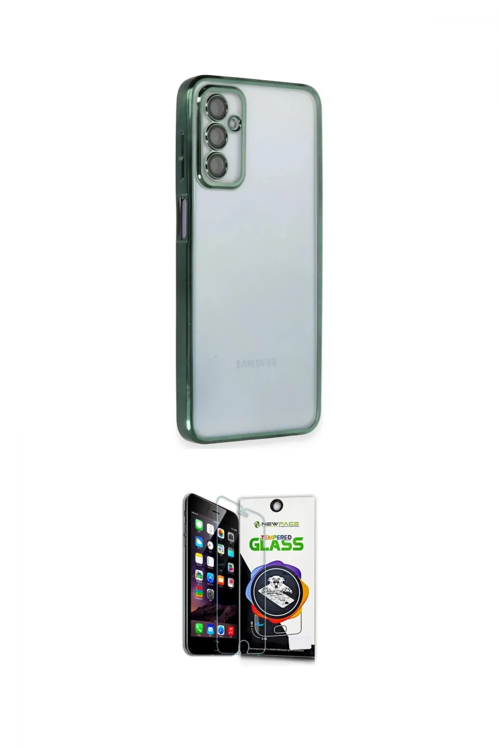ieg™ Galaxy M23 Kılıf Vadi Minimal - Şeffaf Temperli Cam Ekran Koruyucu